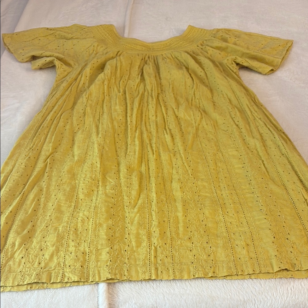 Yellow Eyelet Dress